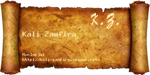 Kali Zamfira névjegykártya