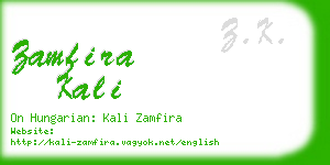 zamfira kali business card